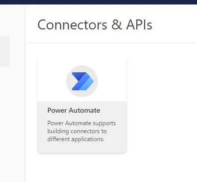 Select Power Automate as a connector for Microsoft Bookings